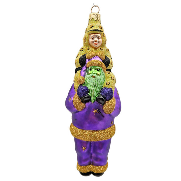 Patricia Breen Carry Me Santa Frankenstein Leopard Boy Stars Halloween Ornament - Picture 1 of 9